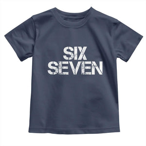 Six Seven Meme Vintage 67 Gen Alpha Meme Toddler T Shirt TS11 Navy Print Your Wear