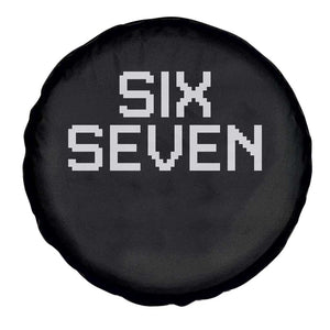 Six Seven Meme Pixel 67 Gen Alpha Internet Joke Spare Tire Cover TS11 Print Your Wear