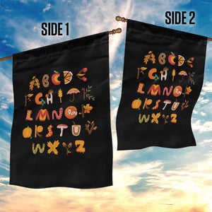 Funny Kindergarten Teacher Garden Flag Thanksgiving Alphabet Learning Autumn Season TS11 Print Your Wear