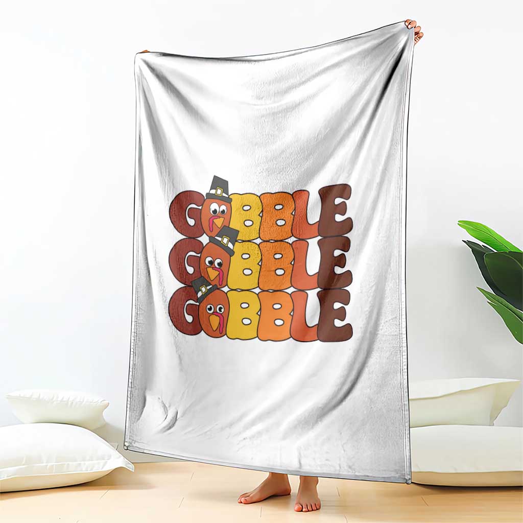Funny Thanksgiving Tukey Gobble Throw Blanket TS11 Print Your Wear