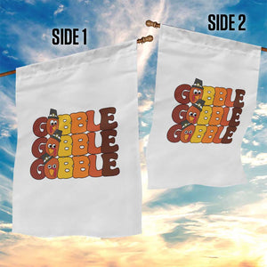 Funny Thanksgiving Tukey Gobble Garden Flag TS11 Print Your Wear