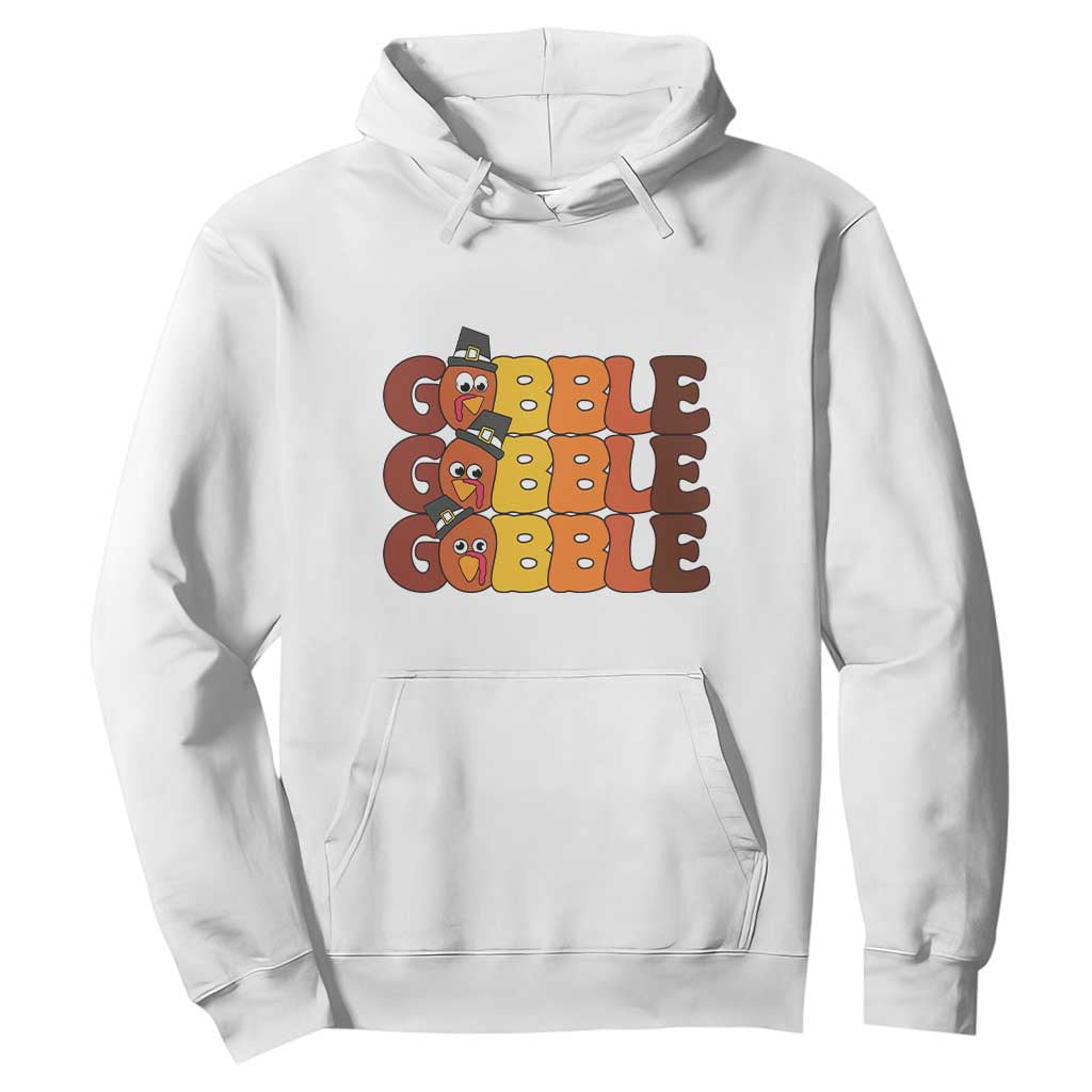 Funny Thanksgiving Tukey Gobble Hoodie TS11 White Print Your Wear