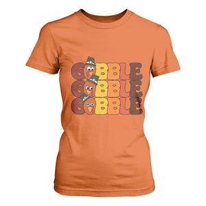 Funny Thanksgiving Tukey Gobble T Shirt For Women TS11 Orange Print Your Wear