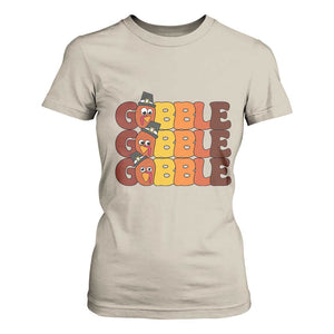 Funny Thanksgiving Tukey Gobble T Shirt For Women TS11 Sand Print Your Wear