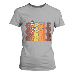 Funny Thanksgiving Tukey Gobble T Shirt For Women TS11 Sport Gray Print Your Wear
