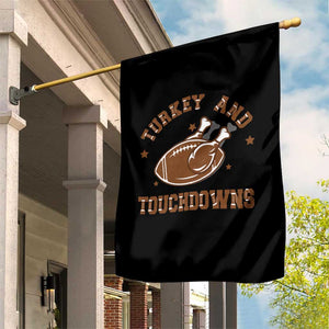 Thanksgiving Football Garden Flag Turkey And Touchdowns Vintage American Football TS11 Print Your Wear