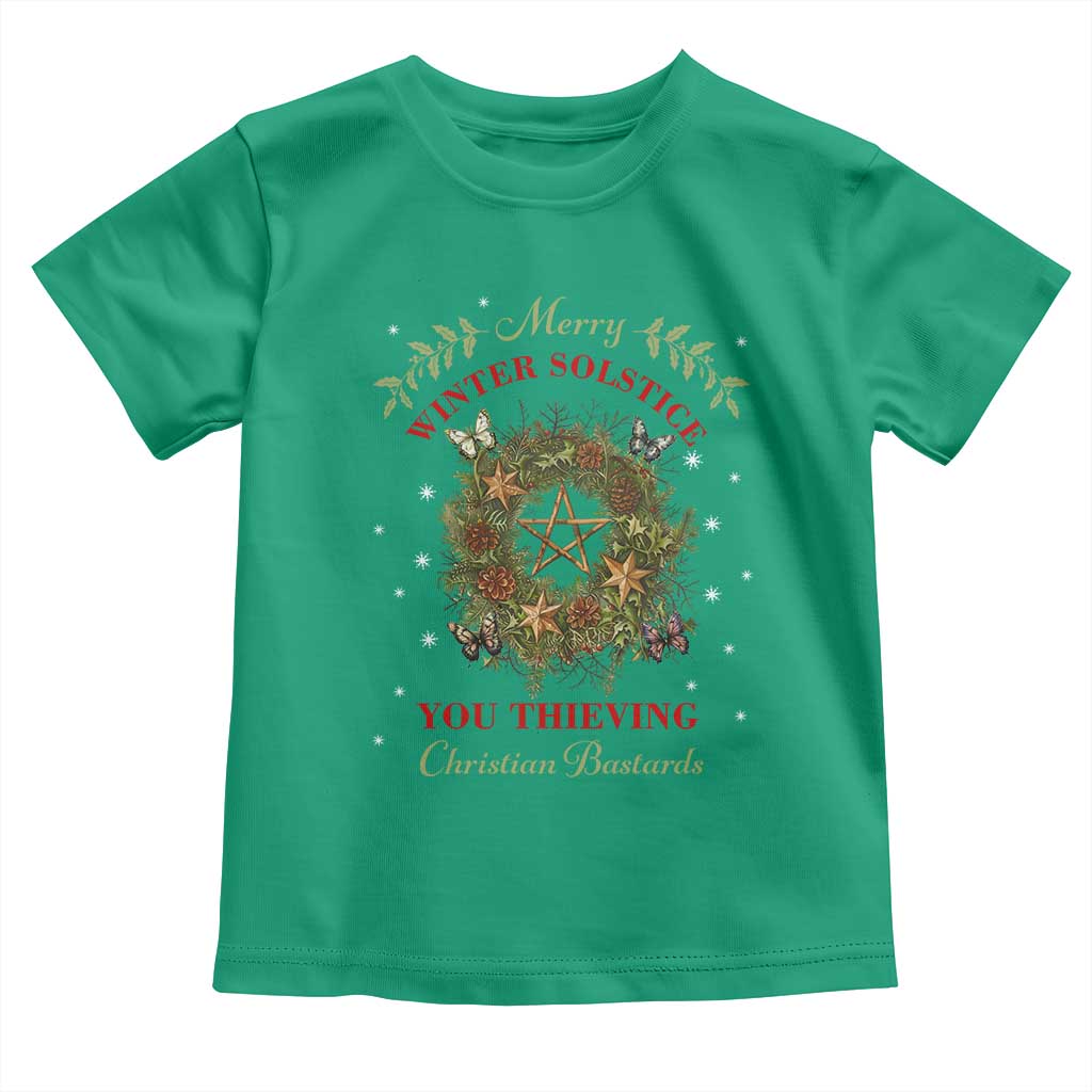 Merry Winter Solstice You Thieving Christian Bastards Baby Shirt Yule Pentagram TS11 Irish Green Print Your Wear