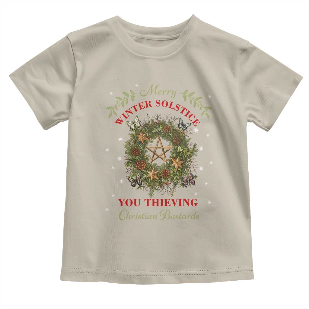 Merry Winter Solstice You Thieving Christian Bastards Baby Shirt Yule Pentagram TS11 Sand Print Your Wear
