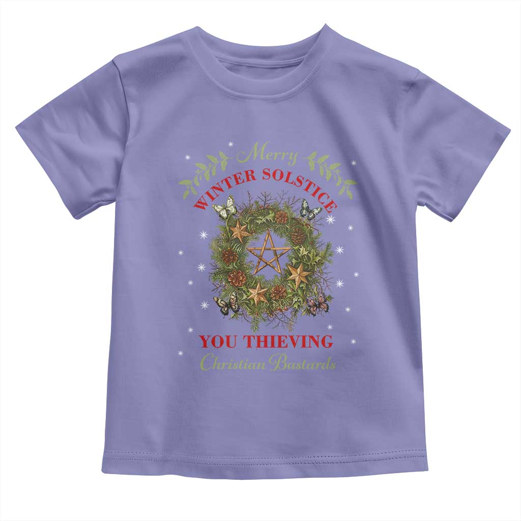 Merry Winter Solstice You Thieving Christian Bastards Baby Shirt Yule Pentagram TS11 Violet Print Your Wear