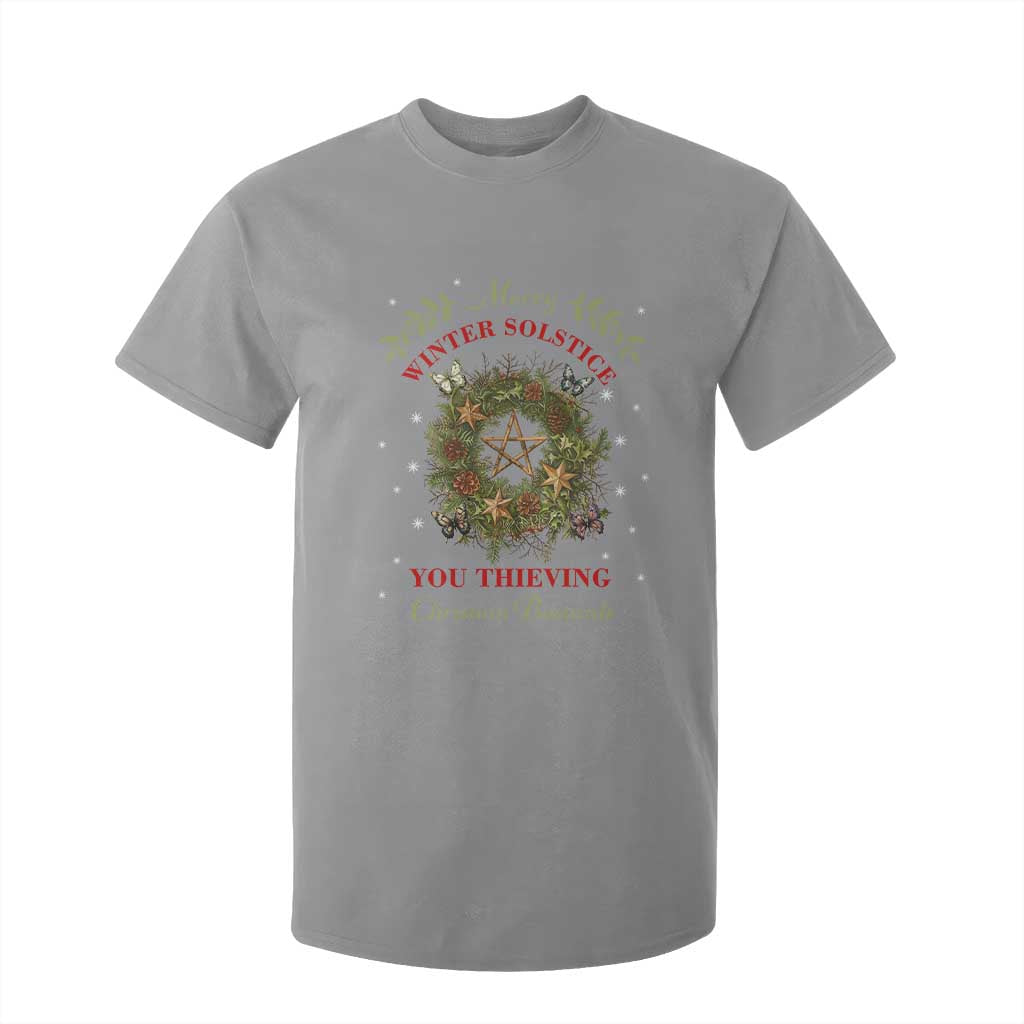Merry Winter Solstice You Thieving Christian Bastards T Shirt For Kid Yule Pentagram TS11 Sport Gray Print Your Wear