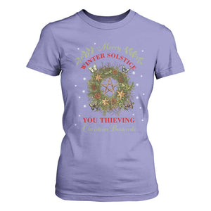 Merry Winter Solstice You Thieving Christian Bastards T Shirt For Women Yule Pentagram TS11 Violet Print Your Wear