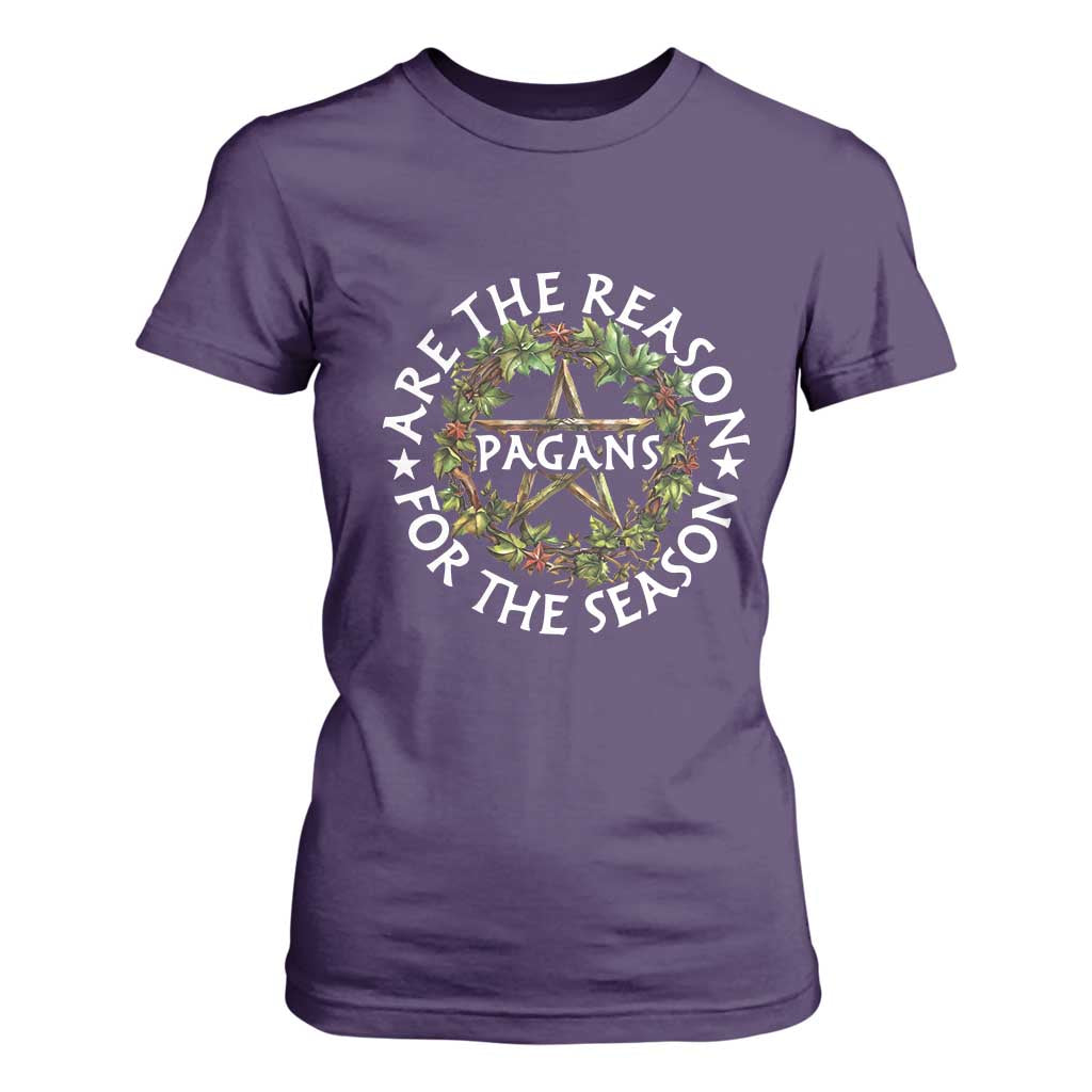 Pagans Are The Reason For The Season T Shirt For Women Yule Pagan Christmas TS11 Purple Print Your Wear