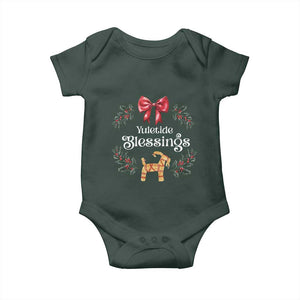Yuletide Blessings Baby Onesie Yule Goat Winter Solstice Christmas Wreath TS11 Print Your Wear
