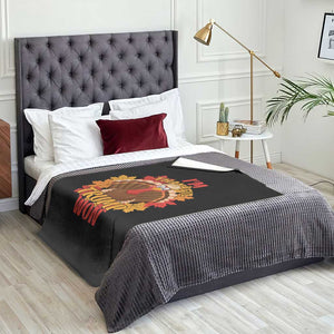 Funny Thanksgiving Trump Throw Blanket I'm Thankful Trump Won Turkey 47th President TS11 Print Your Wear