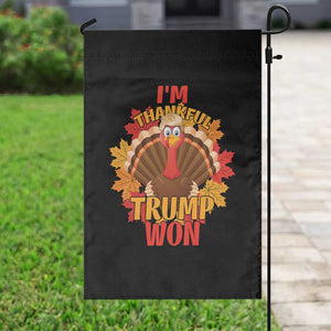 Funny Thanksgiving Trump Garden Flag I'm Thankful Trump Won Turkey 47th President TS11 Print Your Wear