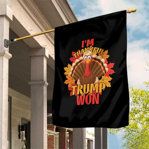 Funny Thanksgiving Trump Garden Flag I'm Thankful Trump Won Turkey 47th President TS11 Print Your Wear