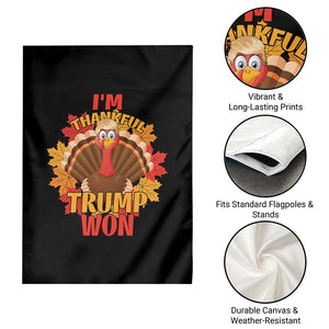 Funny Thanksgiving Trump Garden Flag I'm Thankful Trump Won Turkey 47th President TS11 Print Your Wear