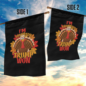 Funny Thanksgiving Trump Garden Flag I'm Thankful Trump Won Turkey 47th President TS11 Print Your Wear