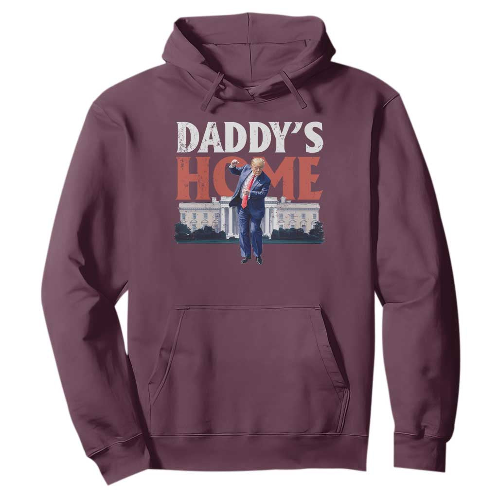 Funny Daddy's Home Hoodie Trump Dance The 47th US President TS11 Maroon Print Your Wear