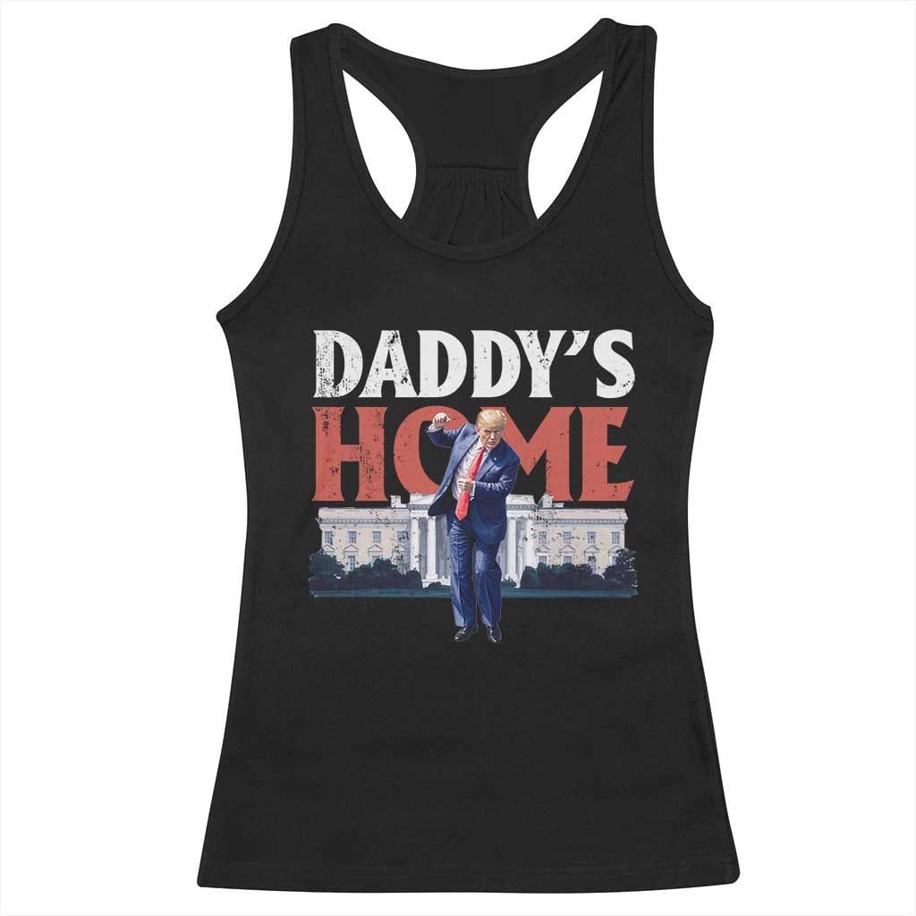 Funny Daddy's Home Racerback Tank Top Trump Dance The 47th US President TS11 Black Print Your Wear