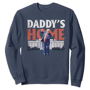 Funny Daddy's Home Sweatshirt Trump Dance The 47th US President TS11 Navy Print Your Wear