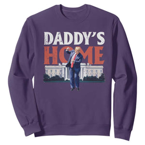 Funny Daddy's Home Sweatshirt Trump Dance The 47th US President TS11 Purple Print Your Wear
