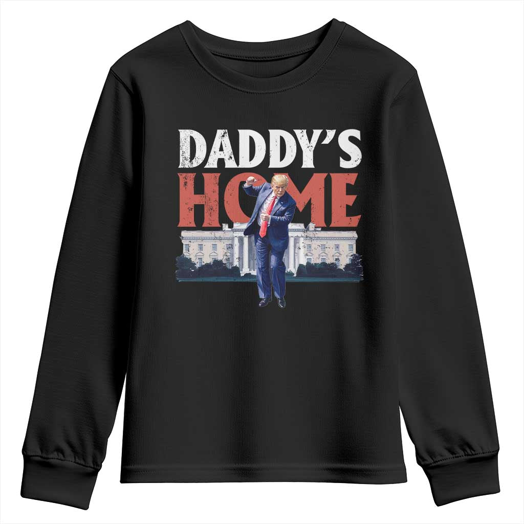 Funny Daddy's Home Youth Sweatshirt Trump Dance The 47th US President TS11 Black Print Your Wear