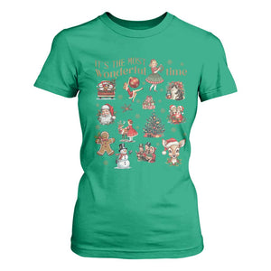 Retro Vintage Christmas T Shirt For Women It's The Most Wonderful Time Xmas TS11 Irish Green Print Your Wear
