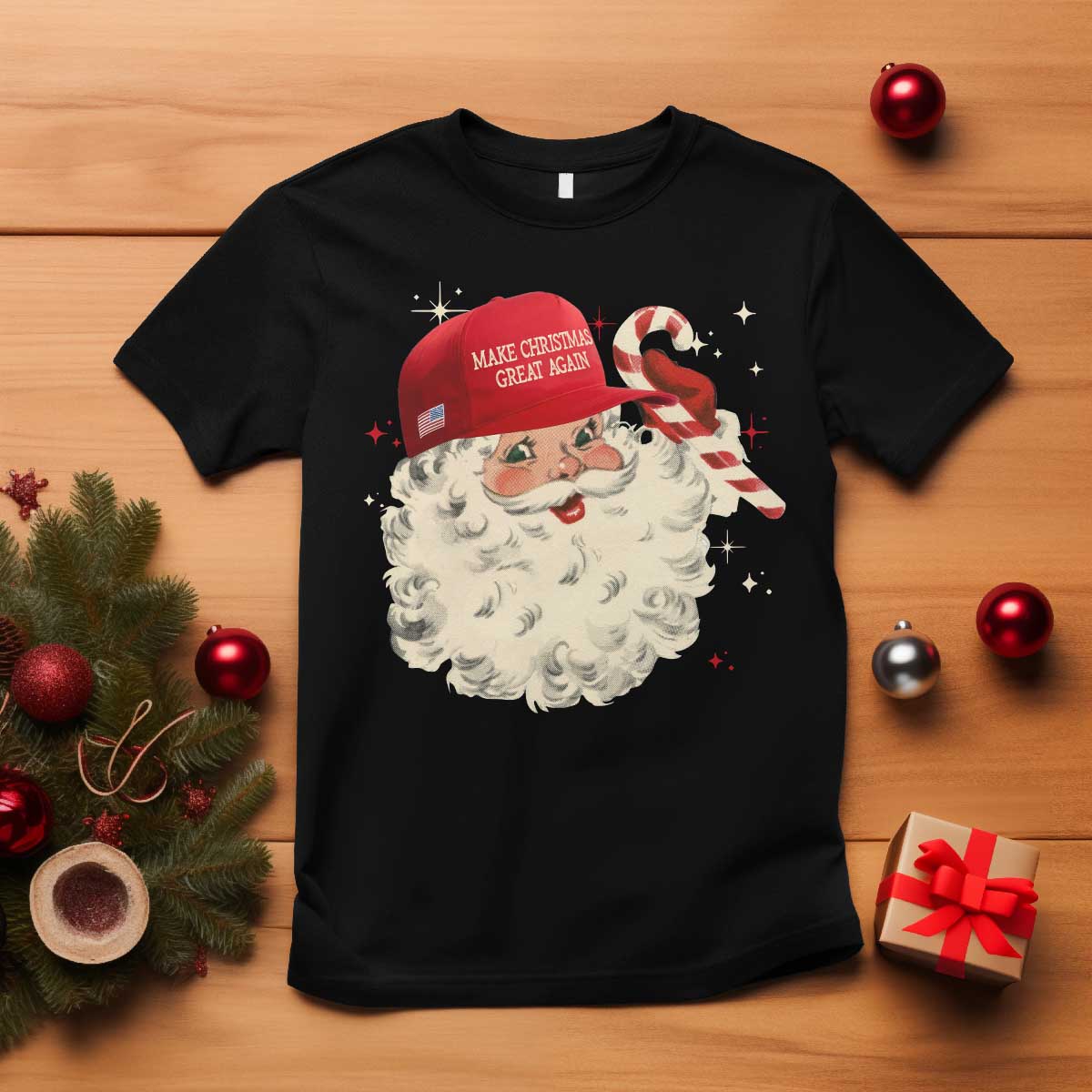 Funny Trump Santa Christmas T Shirt Make Christmas Great Again TS11 Black Print Your Wear