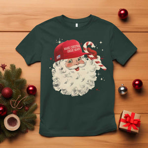 Funny Trump Santa Christmas T Shirt Make Christmas Great Again TS11 Dark Forest Green Print Your Wear