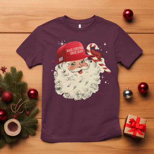 Funny Trump Santa Christmas T Shirt Make Christmas Great Again TS11 Maroon Print Your Wear