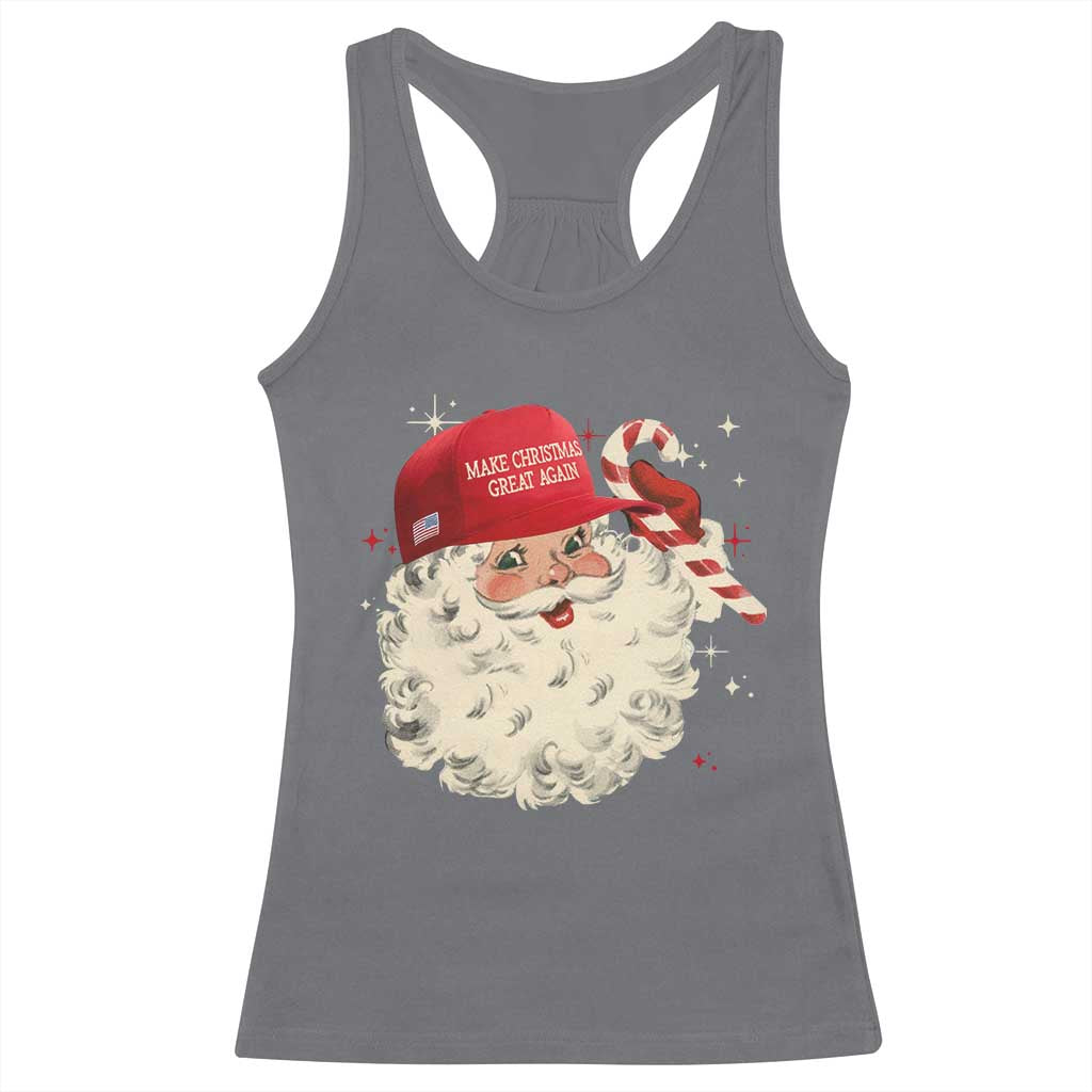 Funny Trump Santa Christmas Racerback Tank Top Make Christmas Great Again TS11 Charcoal Print Your Wear