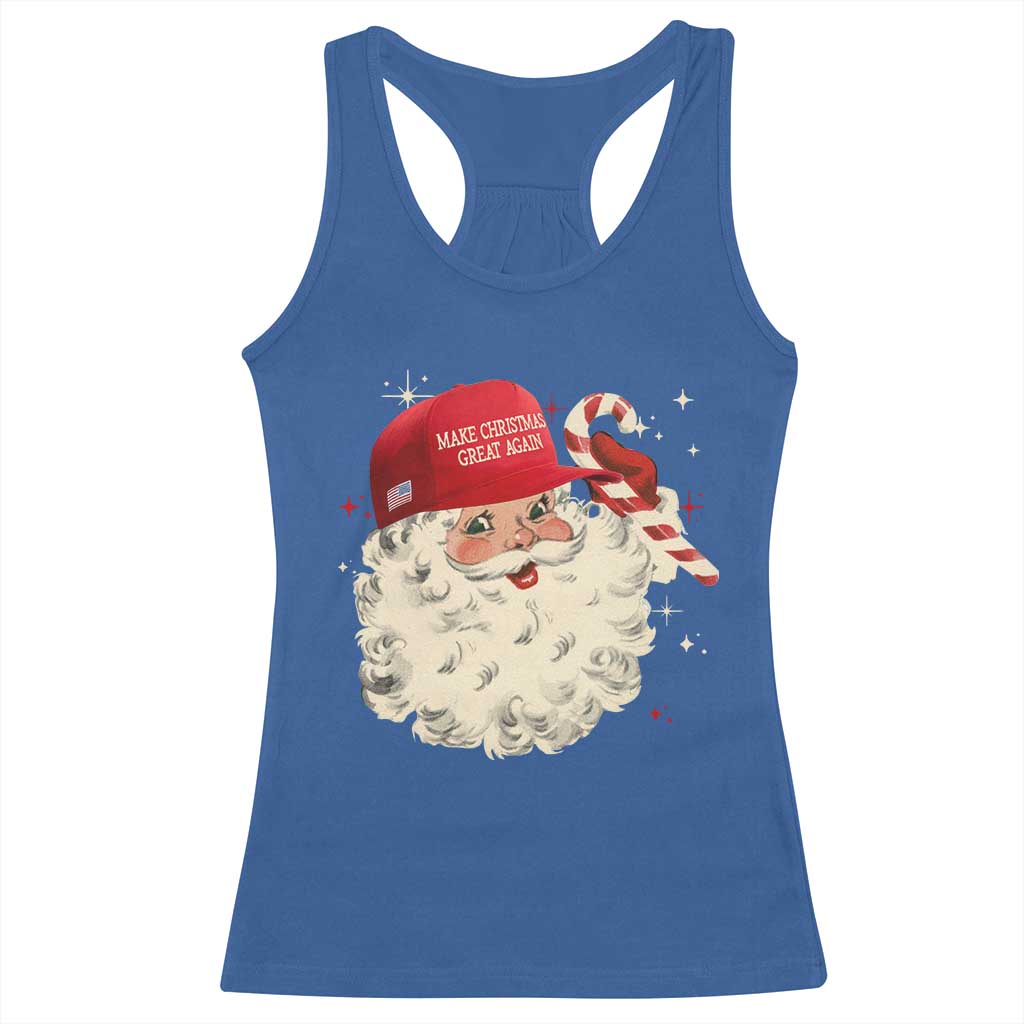 Funny Trump Santa Christmas Racerback Tank Top Make Christmas Great Again TS11 Royal Blue Print Your Wear