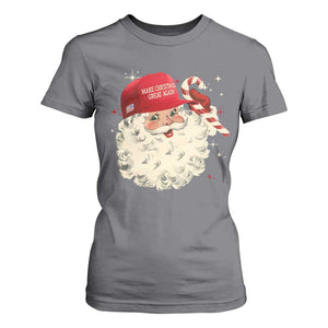 Funny Trump Santa Christmas T Shirt For Women Make Christmas Great Again TS11 Charcoal Print Your Wear
