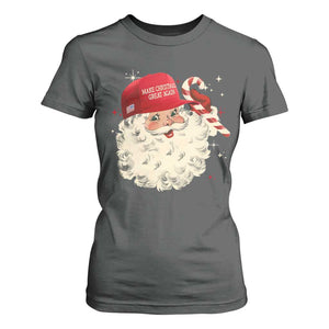 Funny Trump Santa Christmas T Shirt For Women Make Christmas Great Again TS11 Dark Heather Print Your Wear