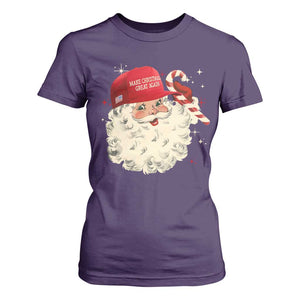 Funny Trump Santa Christmas T Shirt For Women Make Christmas Great Again TS11 Purple Print Your Wear