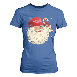 Funny Trump Santa Christmas T Shirt For Women Make Christmas Great Again TS11 Royal Blue Print Your Wear