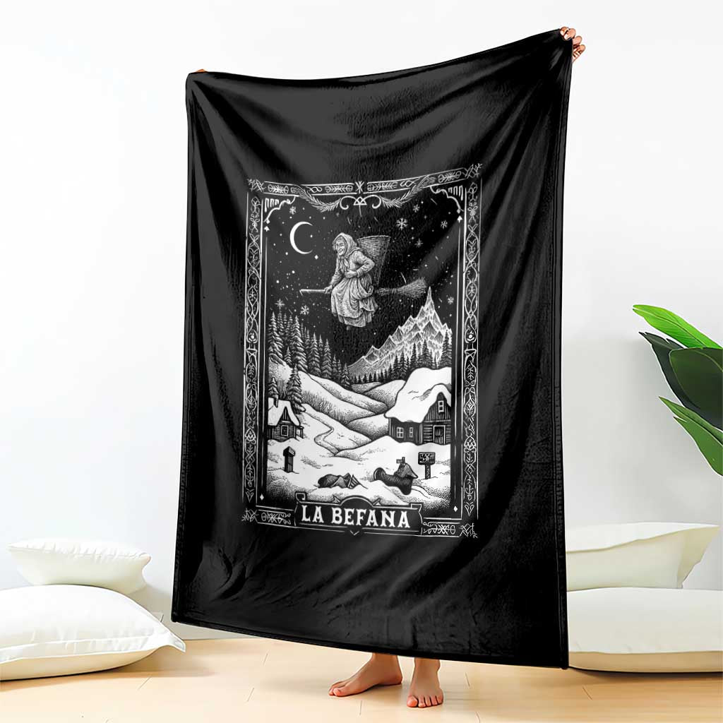 Italian Christmas La Befana Throw Blanket Buon Befana Folklore Xmas Witch TS11 Print Your Wear