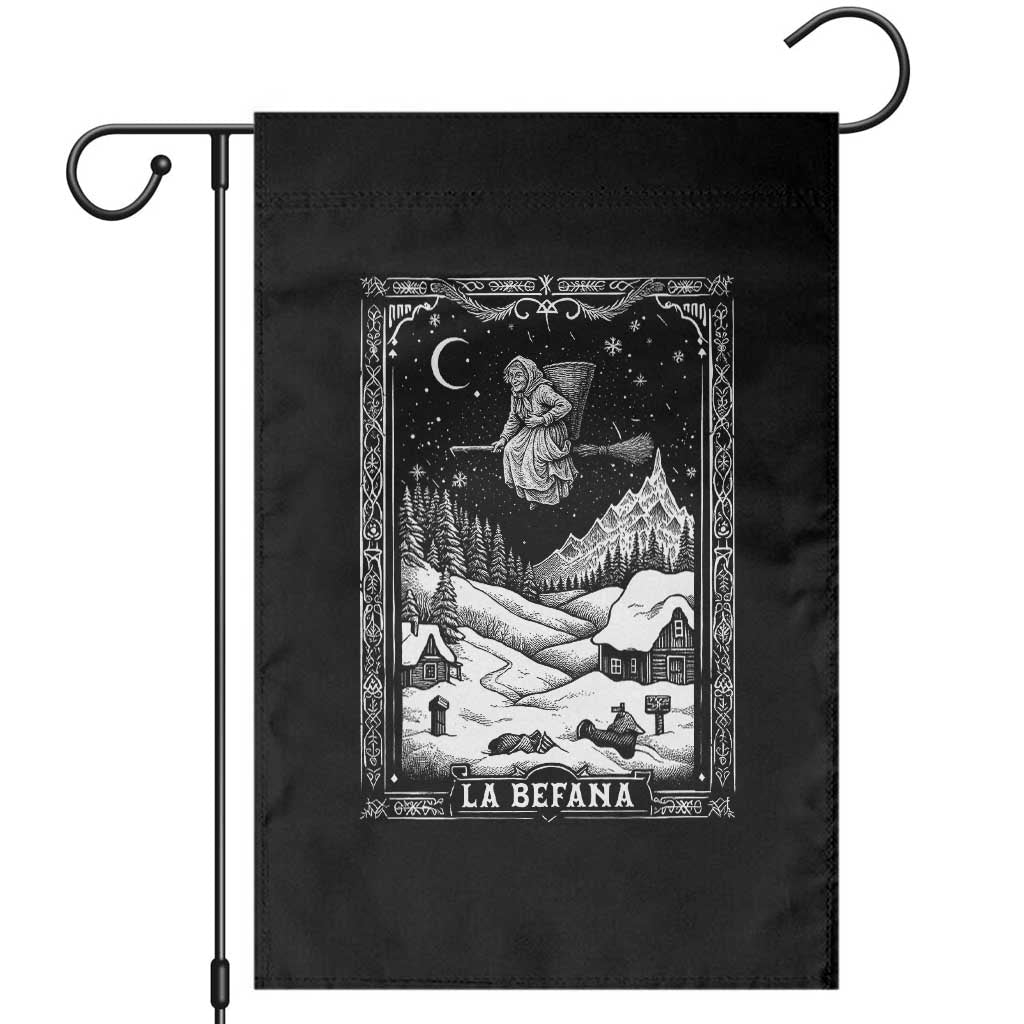 Italian Christmas La Befana Garden Flag Buon Befana Folklore Xmas Witch TS11 Black Print Your Wear
