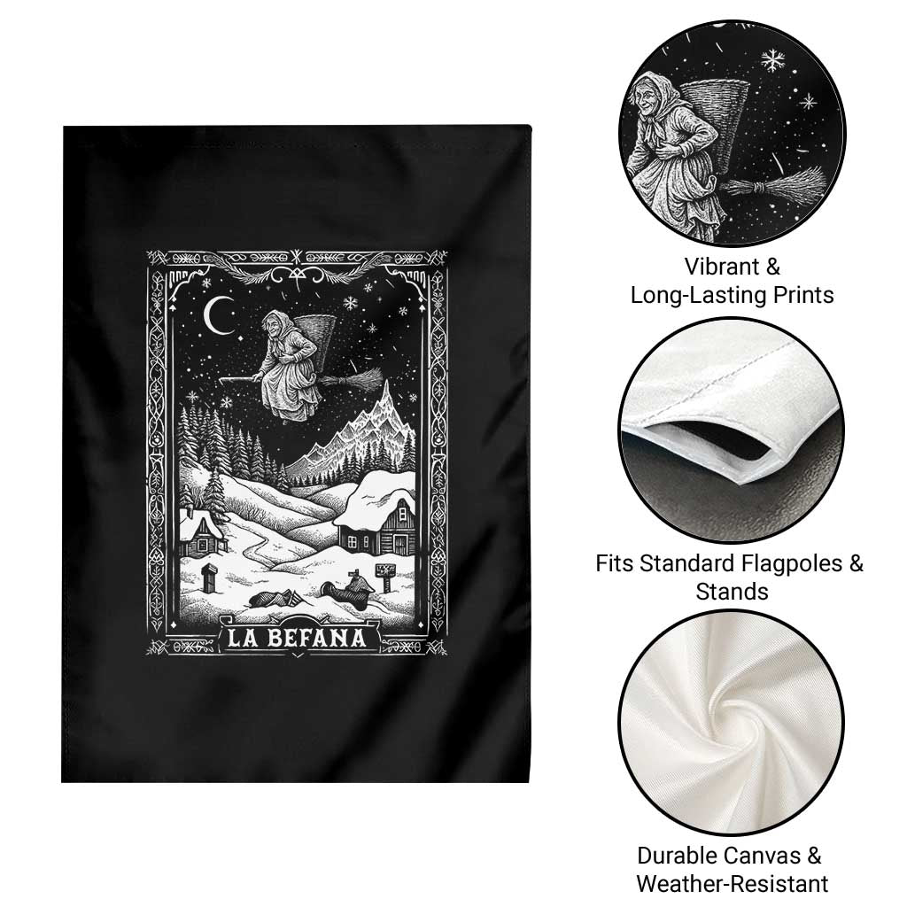 Italian Christmas La Befana Garden Flag Buon Befana Folklore Xmas Witch TS11 Print Your Wear