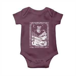 Italian Christmas La Befana Baby Onesie Buon Befana Folklore Xmas Witch TS11 Maroon Print Your Wear