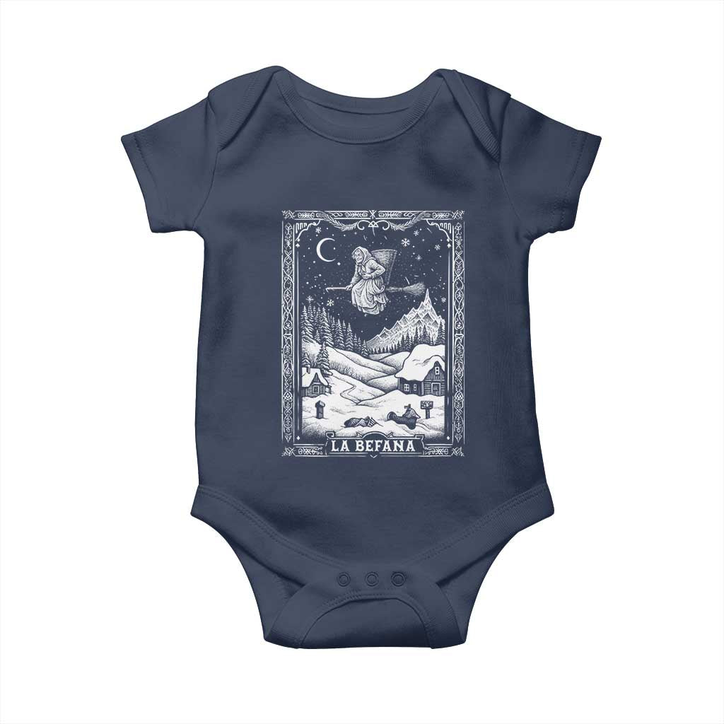 Italian Christmas La Befana Baby Onesie Buon Befana Folklore Xmas Witch TS11 Navy Print Your Wear
