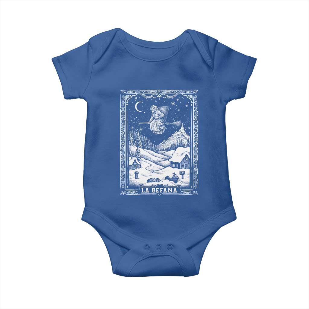 Italian Christmas La Befana Baby Onesie Buon Befana Folklore Xmas Witch TS11 Royal Blue Print Your Wear