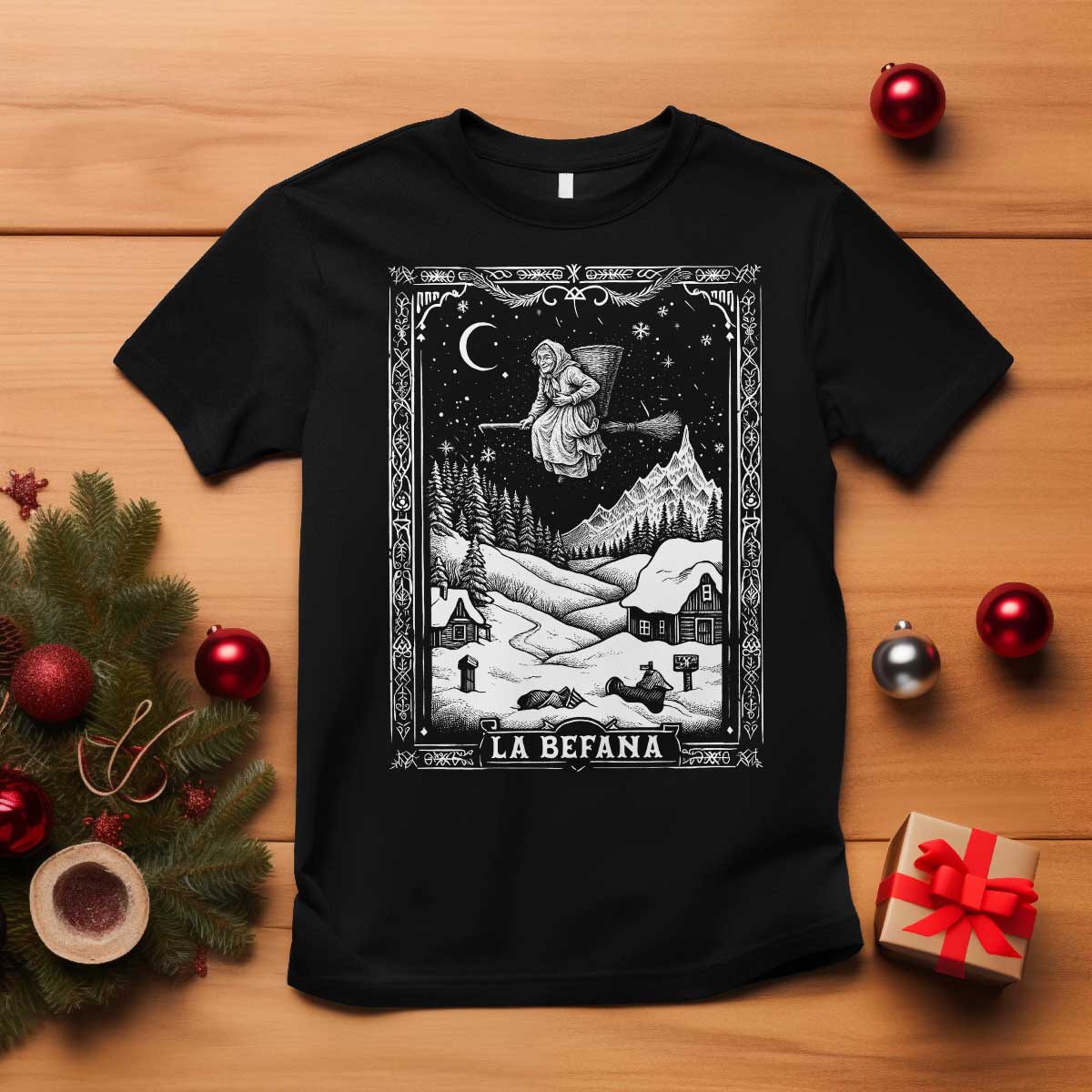 Italian Christmas La Befana T Shirt Buon Befana Folklore Xmas Witch TS11 Black Print Your Wear