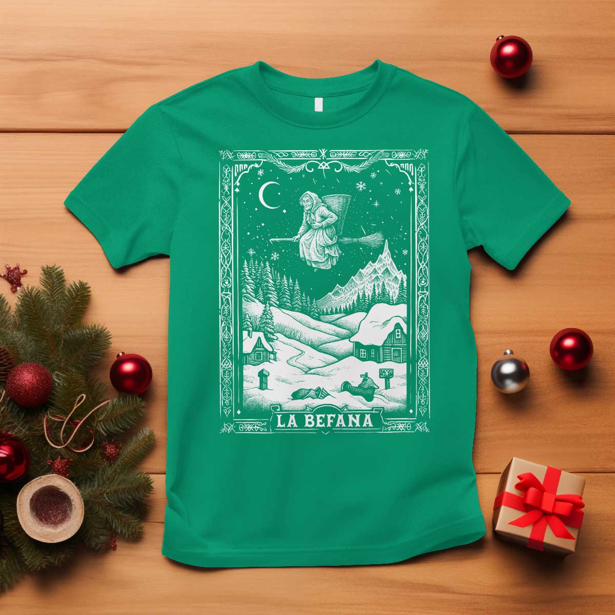 Italian Christmas La Befana T Shirt Buon Befana Folklore Xmas Witch TS11 Irish Green Print Your Wear