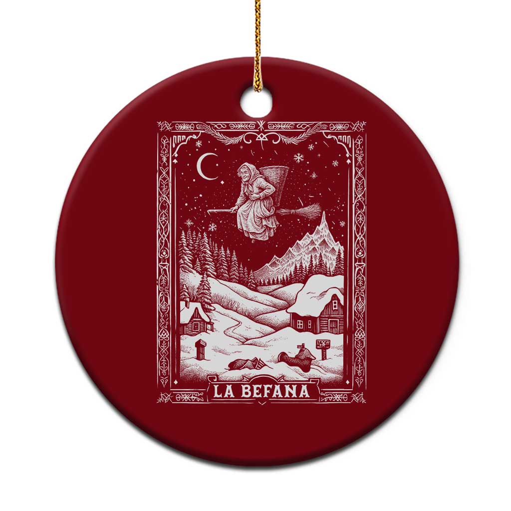 Italian Christmas La Befana Ceramic Ornament Buon Befana Folklore Xmas Witch TS11 1pc Red Print Your Wear