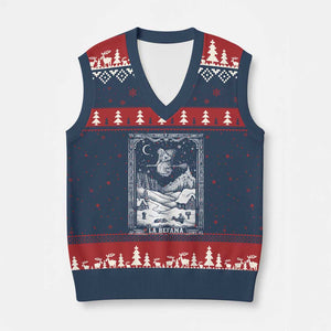 Italian Xmas La Befana V-Neck Knit Sweater Vest Buon Befana Folklore Xmas Witch TS11 Navy Red Print Your Wear