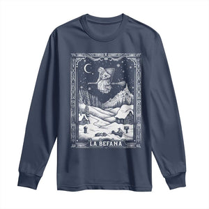Italian Christmas La Befana Long Sleeve Shirt Buon Befana Folklore Xmas Witch TS11 Navy Print Your Wear