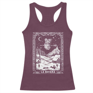 Italian Christmas La Befana Racerback Tank Top Buon Befana Folklore Xmas Witch TS11 Maroon Print Your Wear