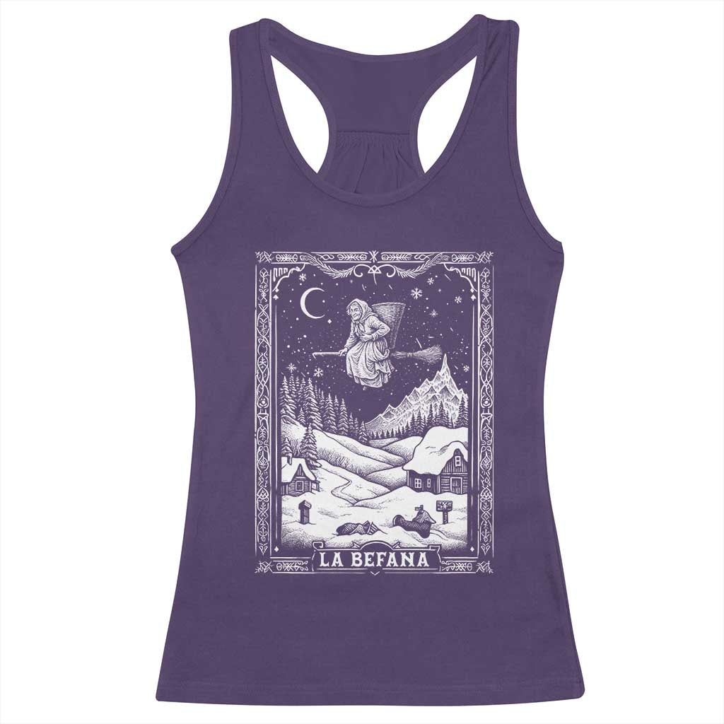Italian Christmas La Befana Racerback Tank Top Buon Befana Folklore Xmas Witch TS11 Purple Print Your Wear